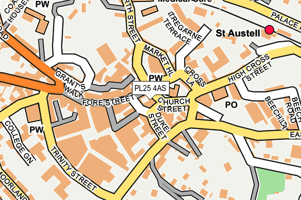 PL25 4AS map - OS OpenMap – Local (Ordnance Survey)
