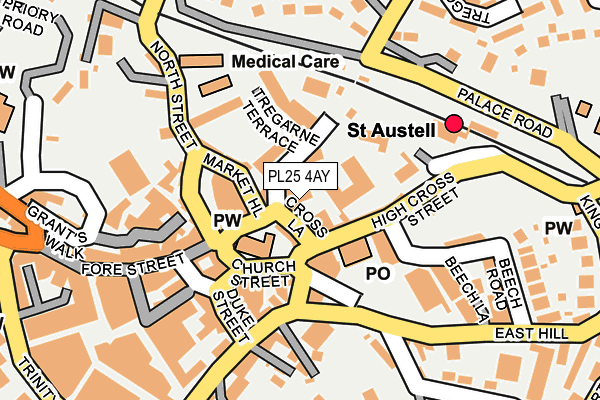 PL25 4AY map - OS OpenMap – Local (Ordnance Survey)