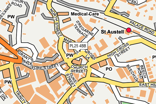 PL25 4BB map - OS OpenMap – Local (Ordnance Survey)