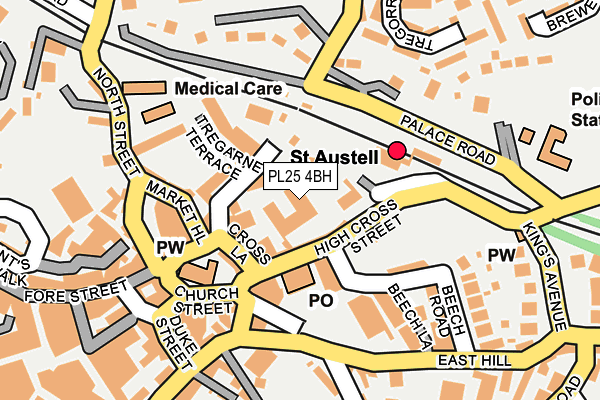 PL25 4BH map - OS OpenMap – Local (Ordnance Survey)