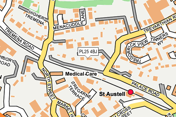 PL25 4BJ map - OS OpenMap – Local (Ordnance Survey)