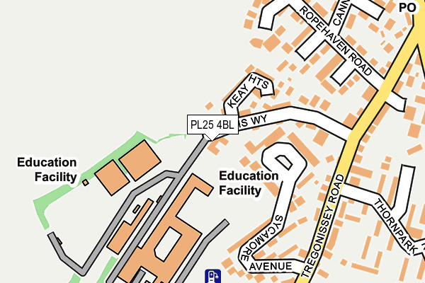 PL25 4BL map - OS OpenMap – Local (Ordnance Survey)