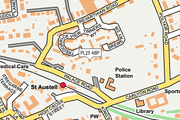 PL25 4BP map - OS OpenMap – Local (Ordnance Survey)