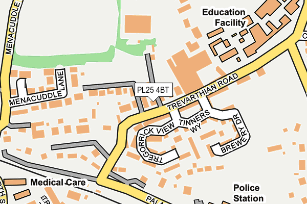 PL25 4BT map - OS OpenMap – Local (Ordnance Survey)