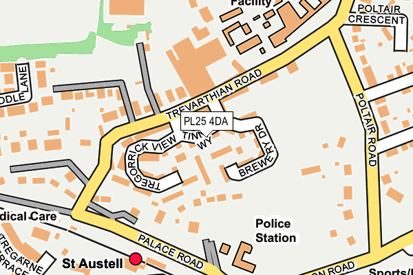 PL25 4DA map - OS OpenMap – Local (Ordnance Survey)