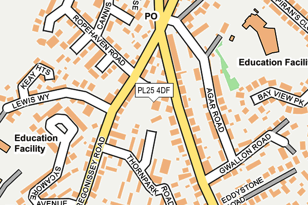 PL25 4DF map - OS OpenMap – Local (Ordnance Survey)