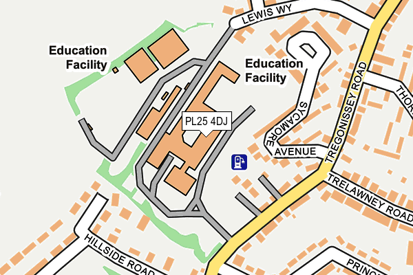 PL25 4DJ map - OS OpenMap – Local (Ordnance Survey)