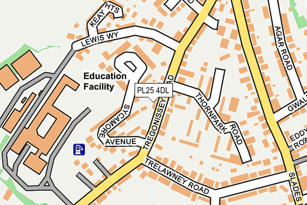 PL25 4DL map - OS OpenMap – Local (Ordnance Survey)