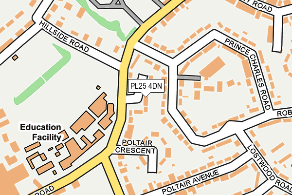 PL25 4DN map - OS OpenMap – Local (Ordnance Survey)
