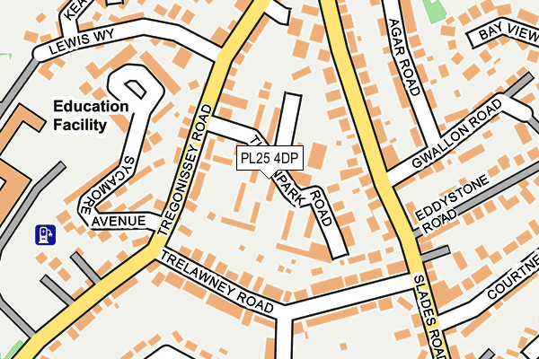 PL25 4DP map - OS OpenMap – Local (Ordnance Survey)