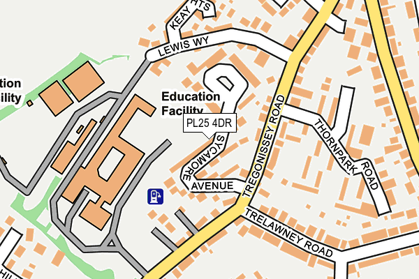 PL25 4DR map - OS OpenMap – Local (Ordnance Survey)