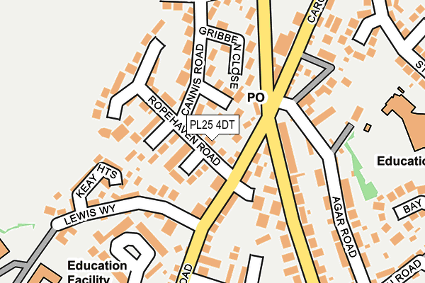PL25 4DT map - OS OpenMap – Local (Ordnance Survey)