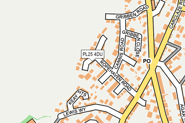 PL25 4DU map - OS OpenMap – Local (Ordnance Survey)