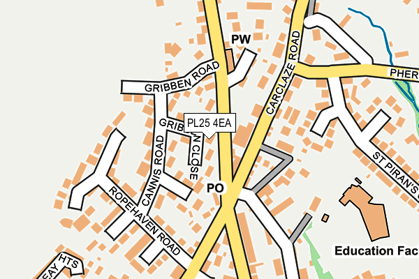 PL25 4EA map - OS OpenMap – Local (Ordnance Survey)