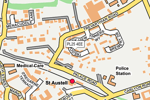 PL25 4EE map - OS OpenMap – Local (Ordnance Survey)