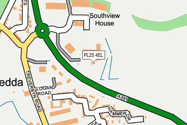 PL25 4EL map - OS OpenMap – Local (Ordnance Survey)