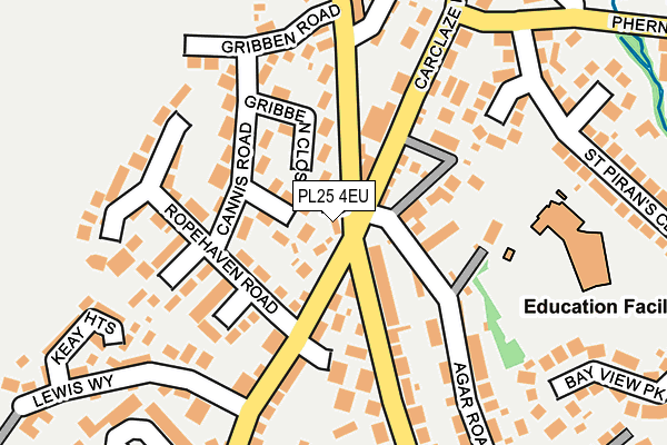 PL25 4EU map - OS OpenMap – Local (Ordnance Survey)