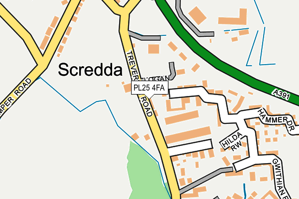 PL25 4FA map - OS OpenMap – Local (Ordnance Survey)