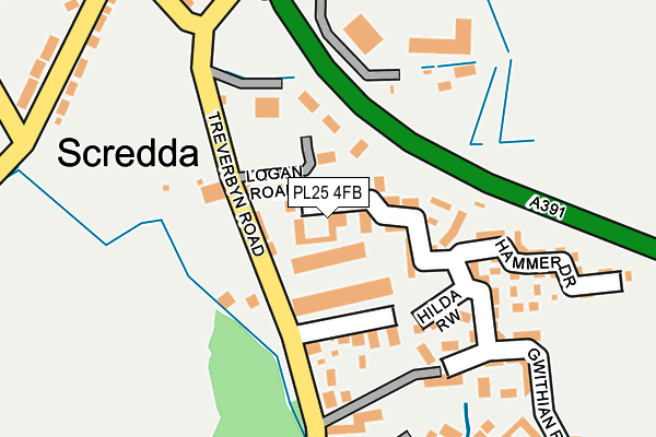 PL25 4FB map - OS OpenMap – Local (Ordnance Survey)