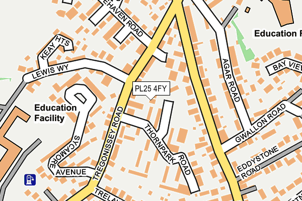 PL25 4FY map - OS OpenMap – Local (Ordnance Survey)