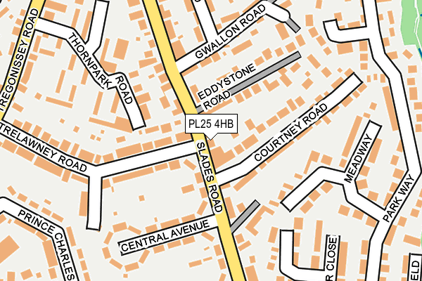 PL25 4HB map - OS OpenMap – Local (Ordnance Survey)