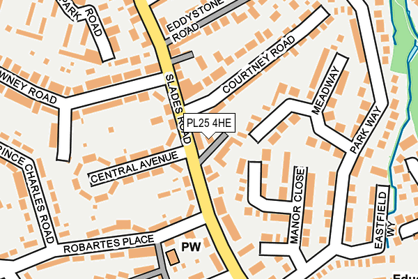 PL25 4HE map - OS OpenMap – Local (Ordnance Survey)