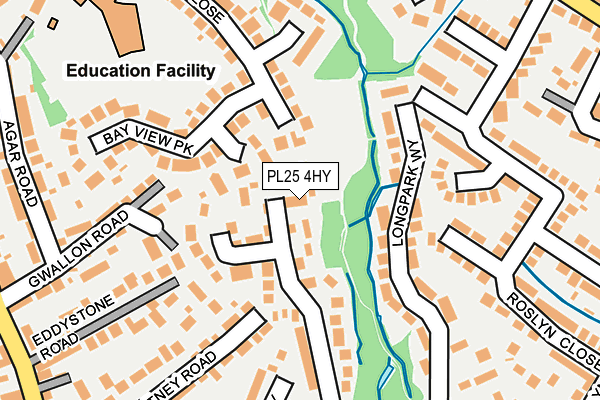 PL25 4HY map - OS OpenMap – Local (Ordnance Survey)