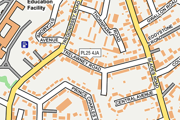PL25 4JA map - OS OpenMap – Local (Ordnance Survey)