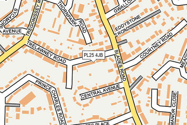 PL25 4JB map - OS OpenMap – Local (Ordnance Survey)
