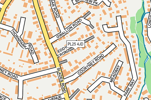 PL25 4JD map - OS OpenMap – Local (Ordnance Survey)