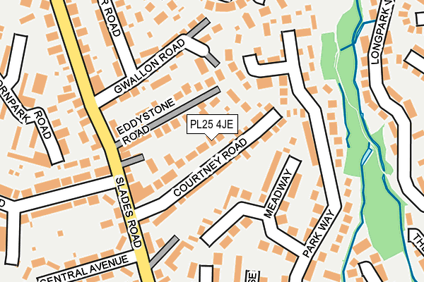 PL25 4JE map - OS OpenMap – Local (Ordnance Survey)