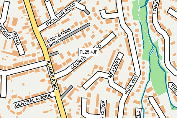 PL25 4JF map - OS OpenMap – Local (Ordnance Survey)