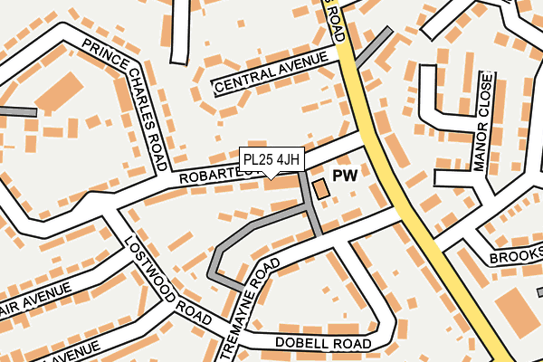 PL25 4JH map - OS OpenMap – Local (Ordnance Survey)