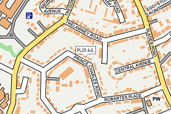 PL25 4JL map - OS OpenMap – Local (Ordnance Survey)