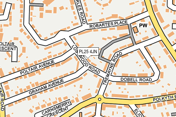 PL25 4JN map - OS OpenMap – Local (Ordnance Survey)