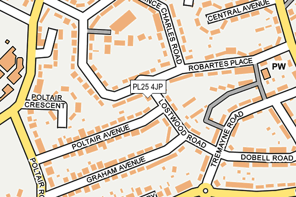 PL25 4JP map - OS OpenMap – Local (Ordnance Survey)