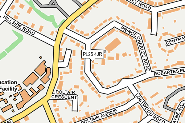 PL25 4JR map - OS OpenMap – Local (Ordnance Survey)