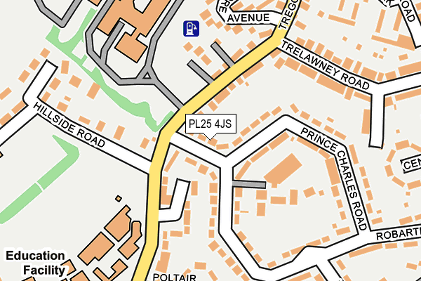 PL25 4JS map - OS OpenMap – Local (Ordnance Survey)