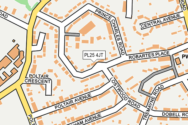 PL25 4JT map - OS OpenMap – Local (Ordnance Survey)