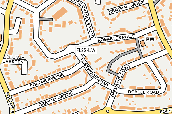 PL25 4JW map - OS OpenMap – Local (Ordnance Survey)