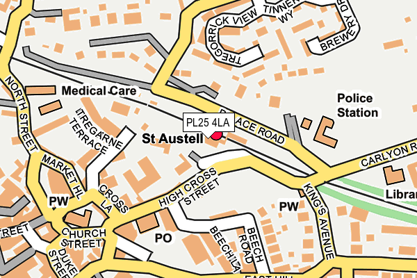 PL25 4LA map - OS OpenMap – Local (Ordnance Survey)