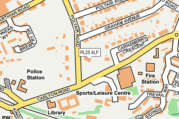 PL25 4LF map - OS OpenMap – Local (Ordnance Survey)