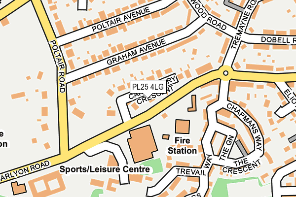 PL25 4LG map - OS OpenMap – Local (Ordnance Survey)