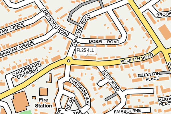 PL25 4LL map - OS OpenMap – Local (Ordnance Survey)