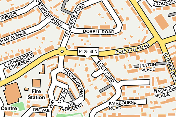 PL25 4LN map - OS OpenMap – Local (Ordnance Survey)