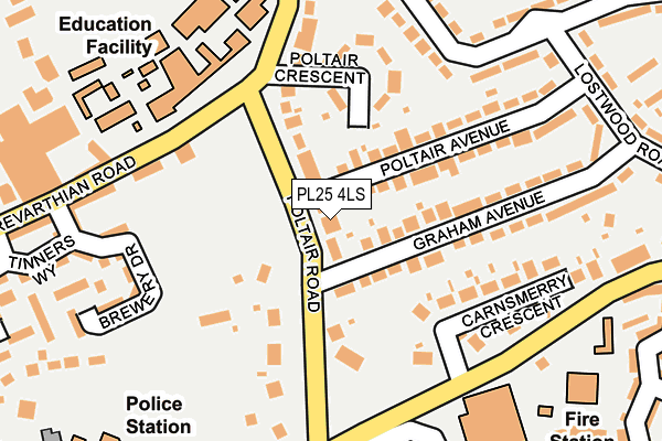PL25 4LS map - OS OpenMap – Local (Ordnance Survey)