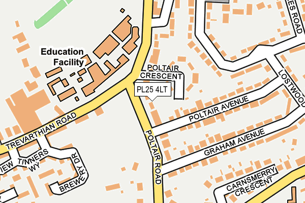 PL25 4LT map - OS OpenMap – Local (Ordnance Survey)