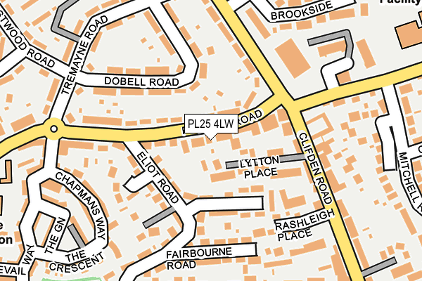 PL25 4LW map - OS OpenMap – Local (Ordnance Survey)