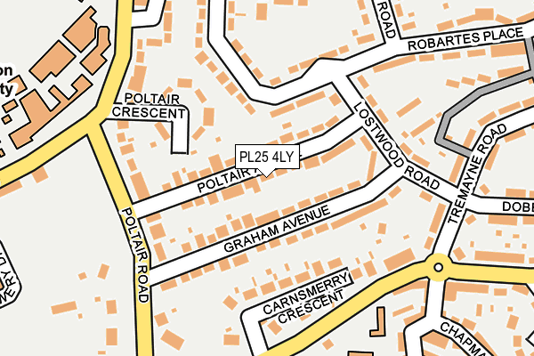 PL25 4LY map - OS OpenMap – Local (Ordnance Survey)