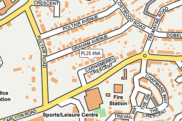 PL25 4NA map - OS OpenMap – Local (Ordnance Survey)